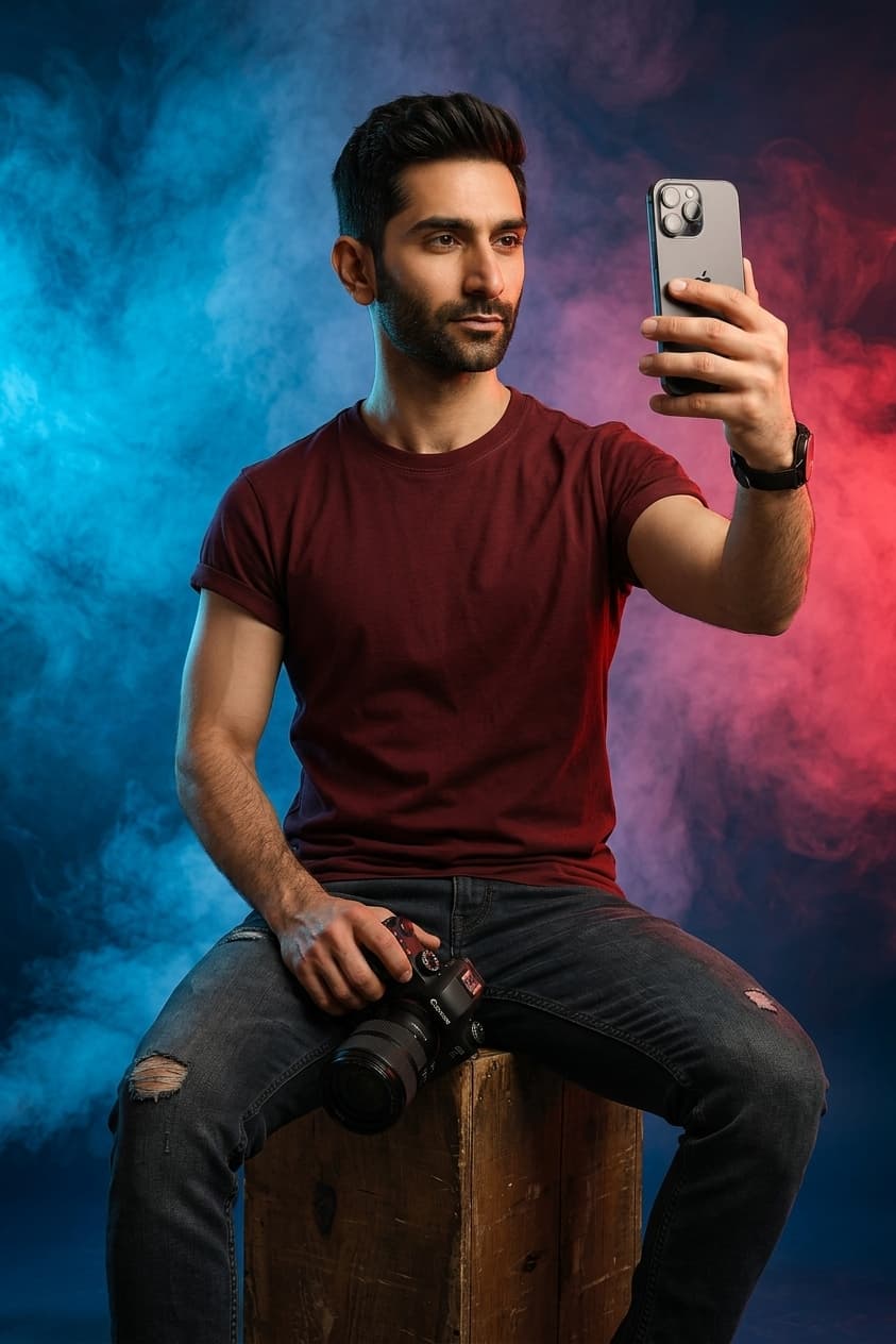 Coloured Smoke Portrait