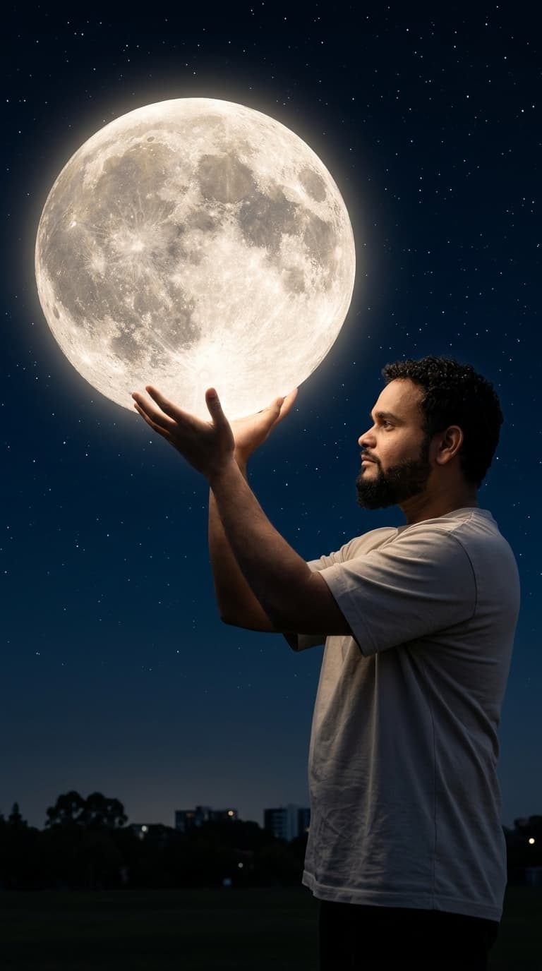 Holding the Moon Portrait