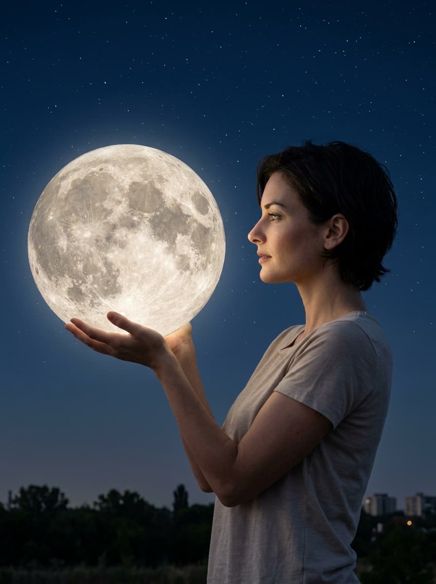 Holding the Moon Portrait