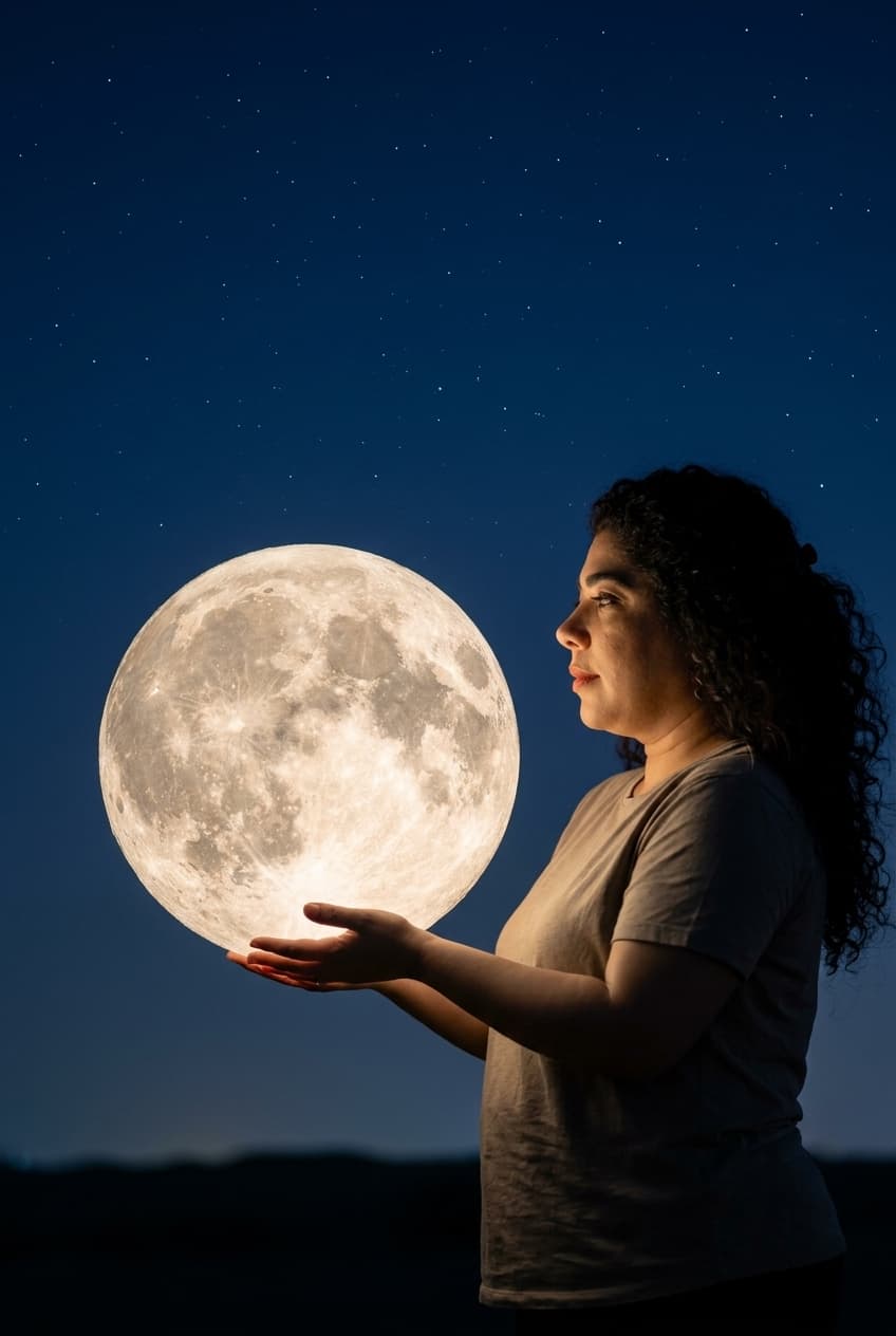 Holding the Moon Portrait
