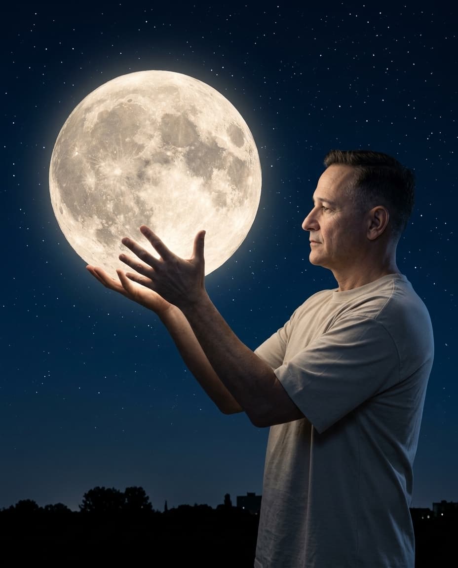Holding the Moon Portrait