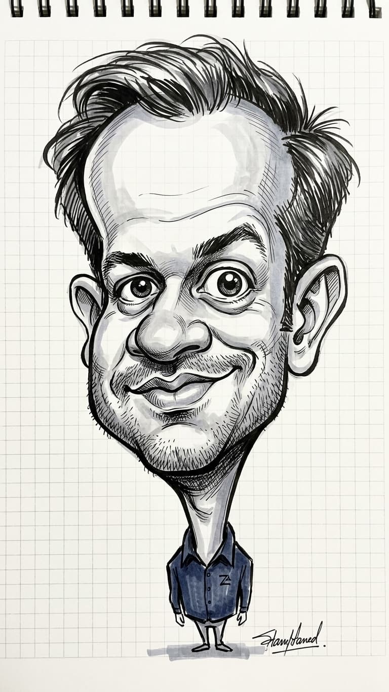 Ink Caricature Portrait