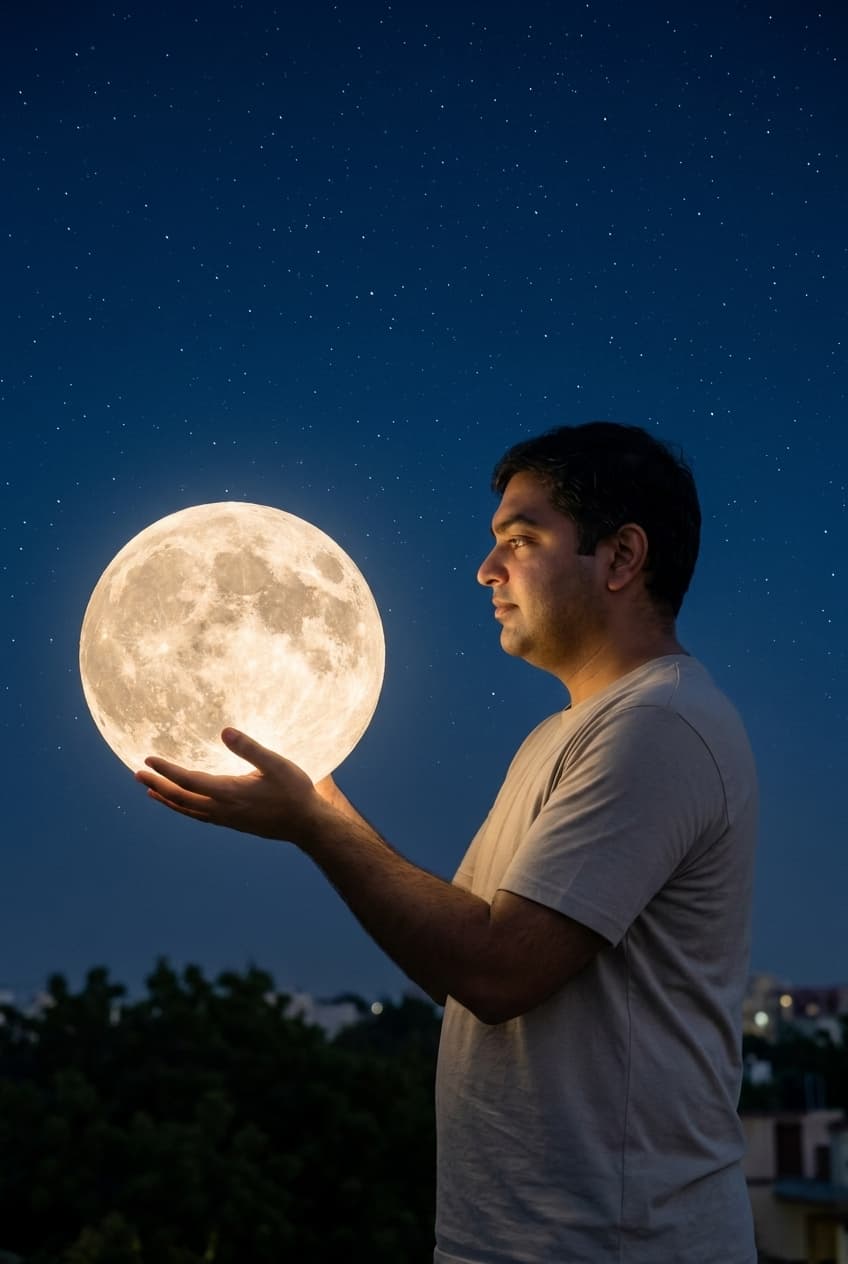 Holding the Moon Portrait