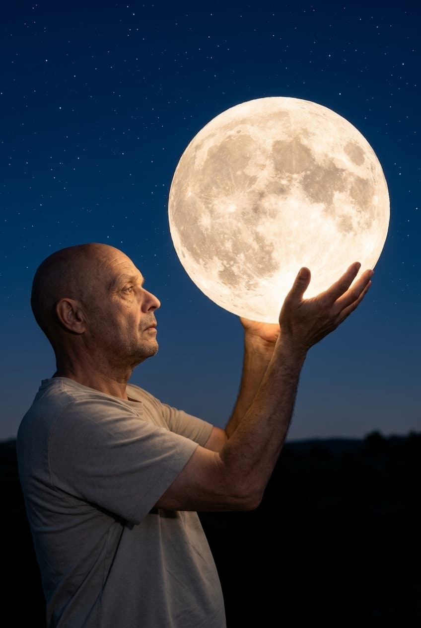 Holding the Moon Portrait