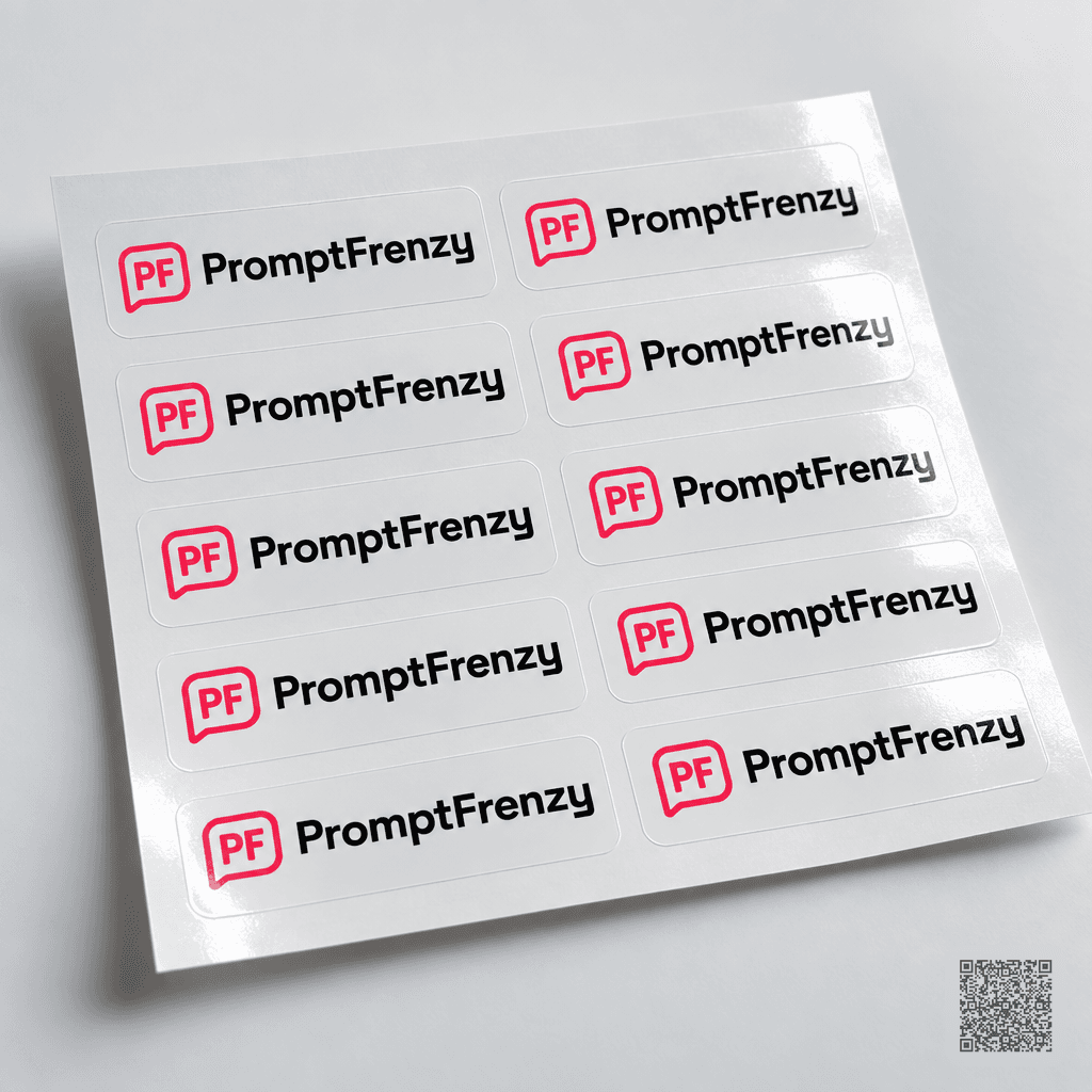 Logo Sticker Sheet Mockup