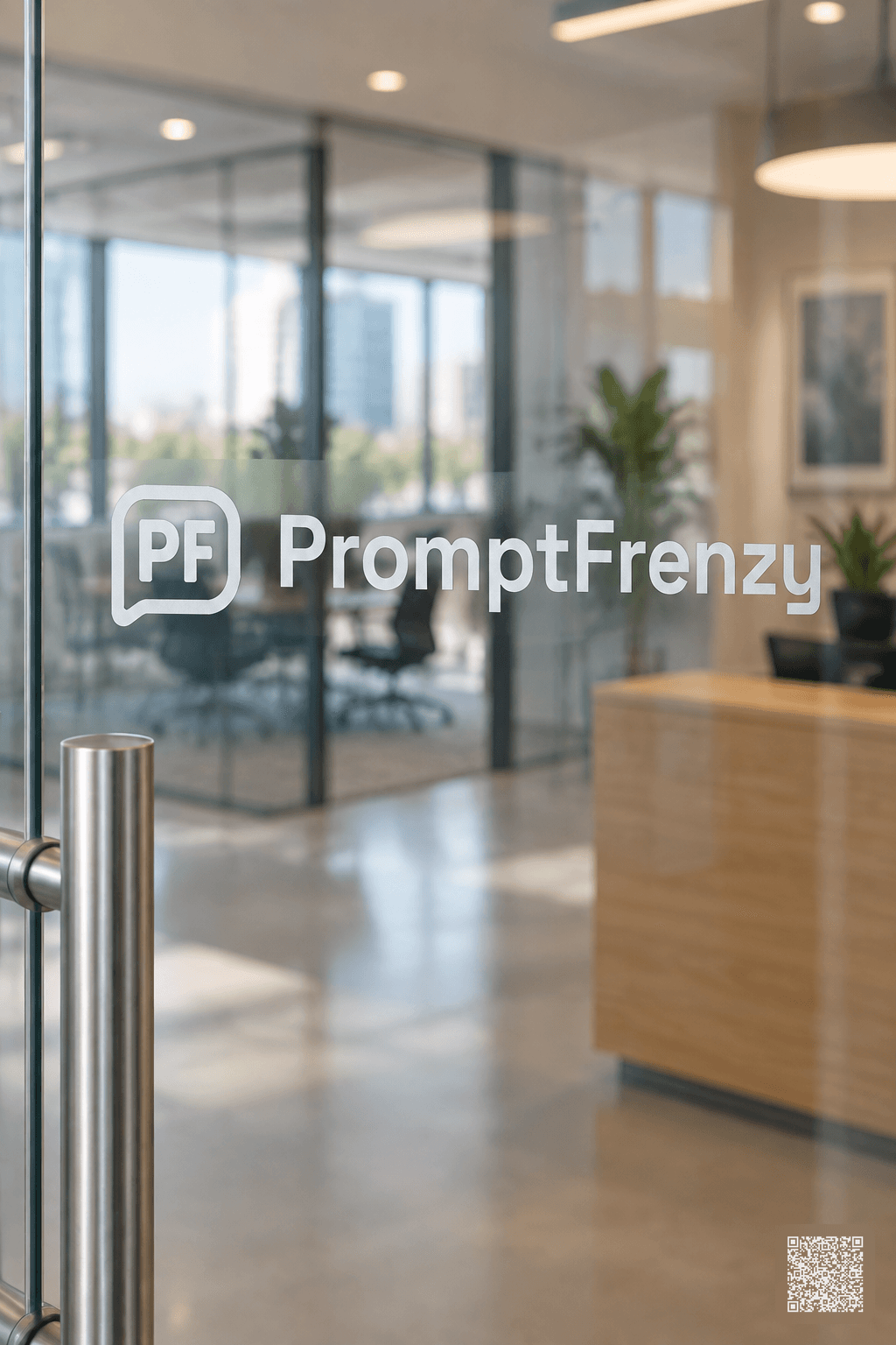 Frosted Glass Door Logo Mockup