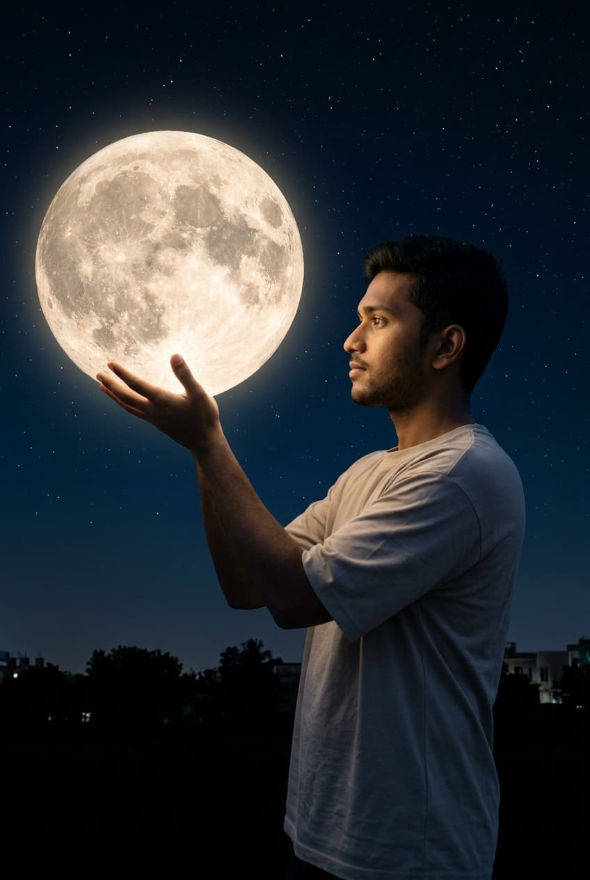 Holding the Moon Portrait