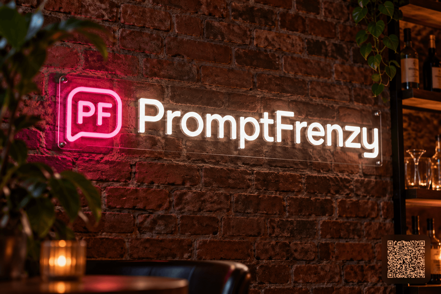 Neon Sign Logo Mockup
