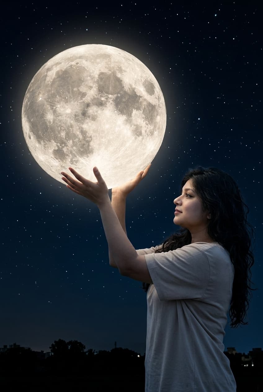 Holding the Moon Portrait