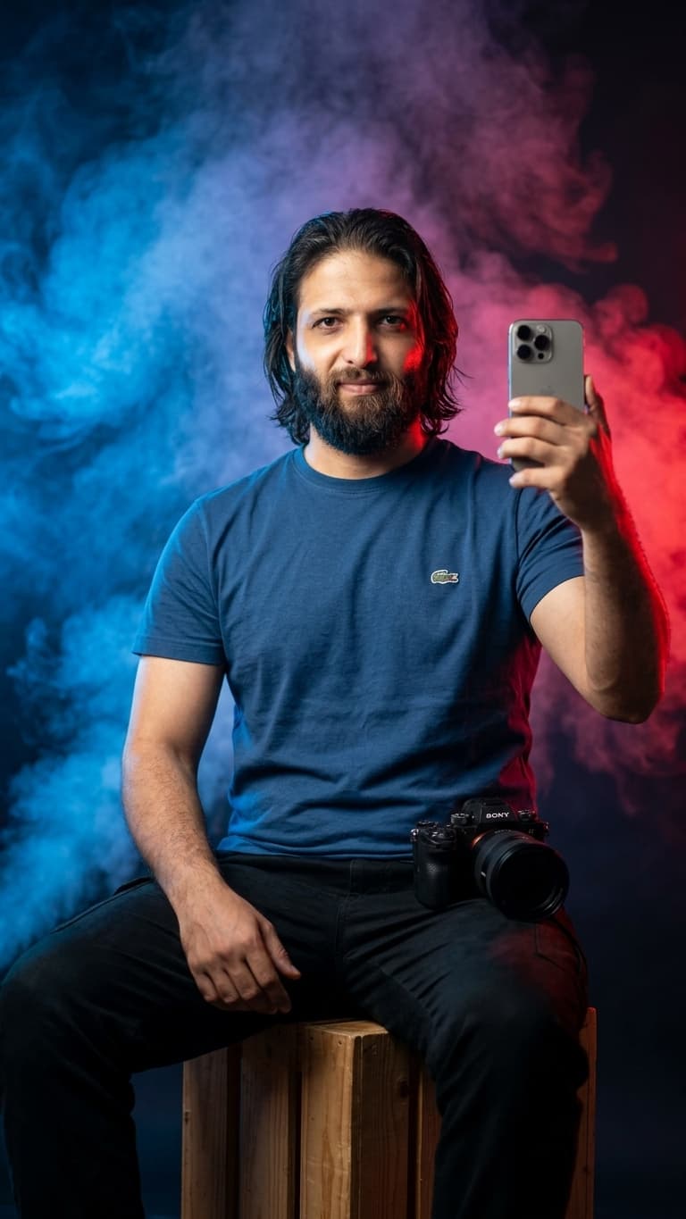 Coloured Smoke Portrait