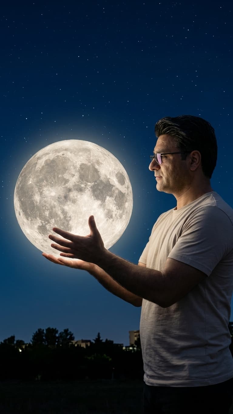 Holding the Moon Portrait
