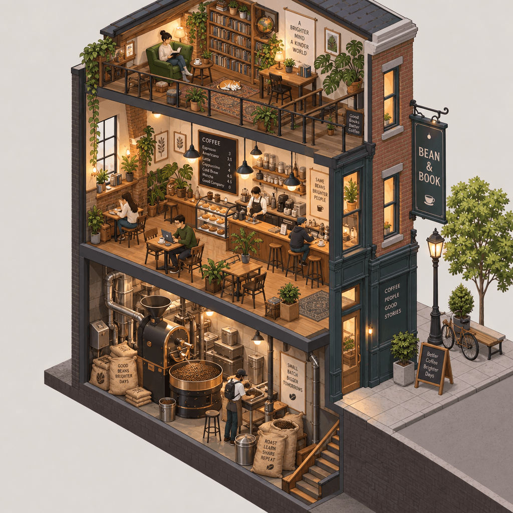 Isometric Cafe Cutaway