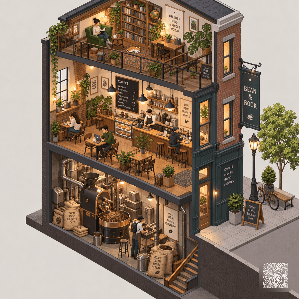Isometric Cafe Cutaway