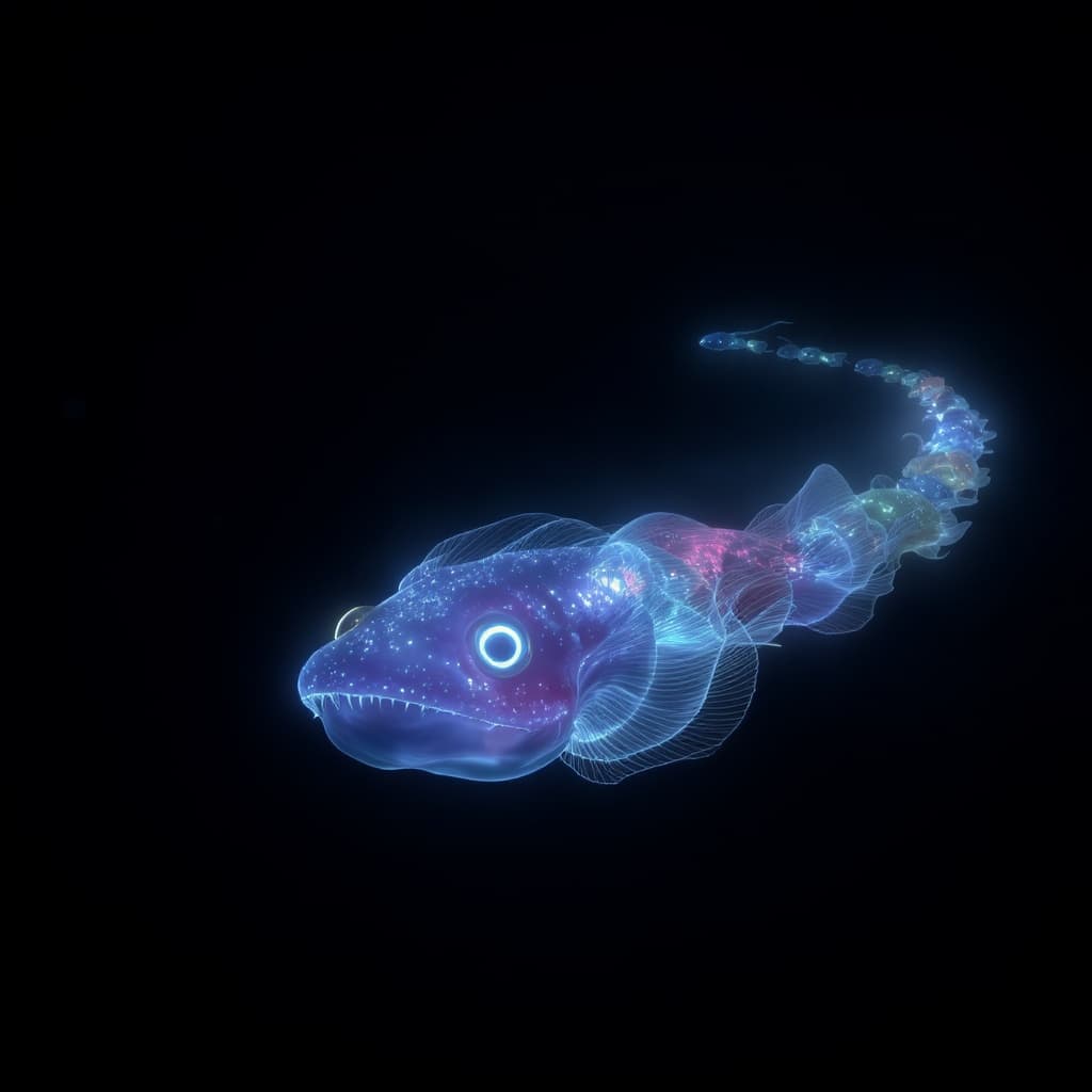 Bioluminescent Deep-Sea Parade