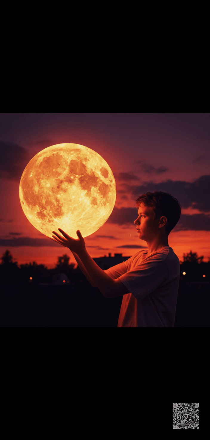 Holding the Moon Portrait