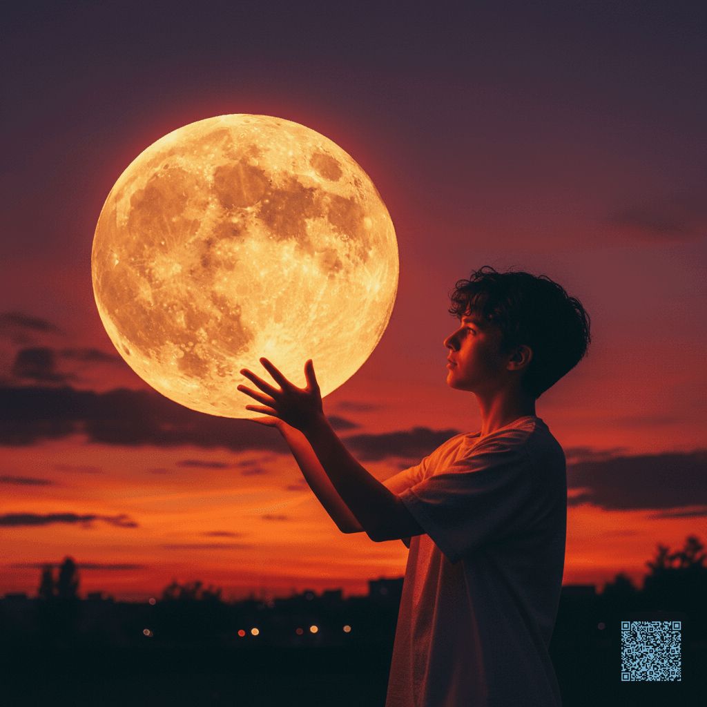 Holding the Moon Portrait