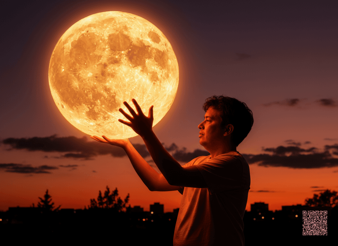 Holding the Moon Portrait