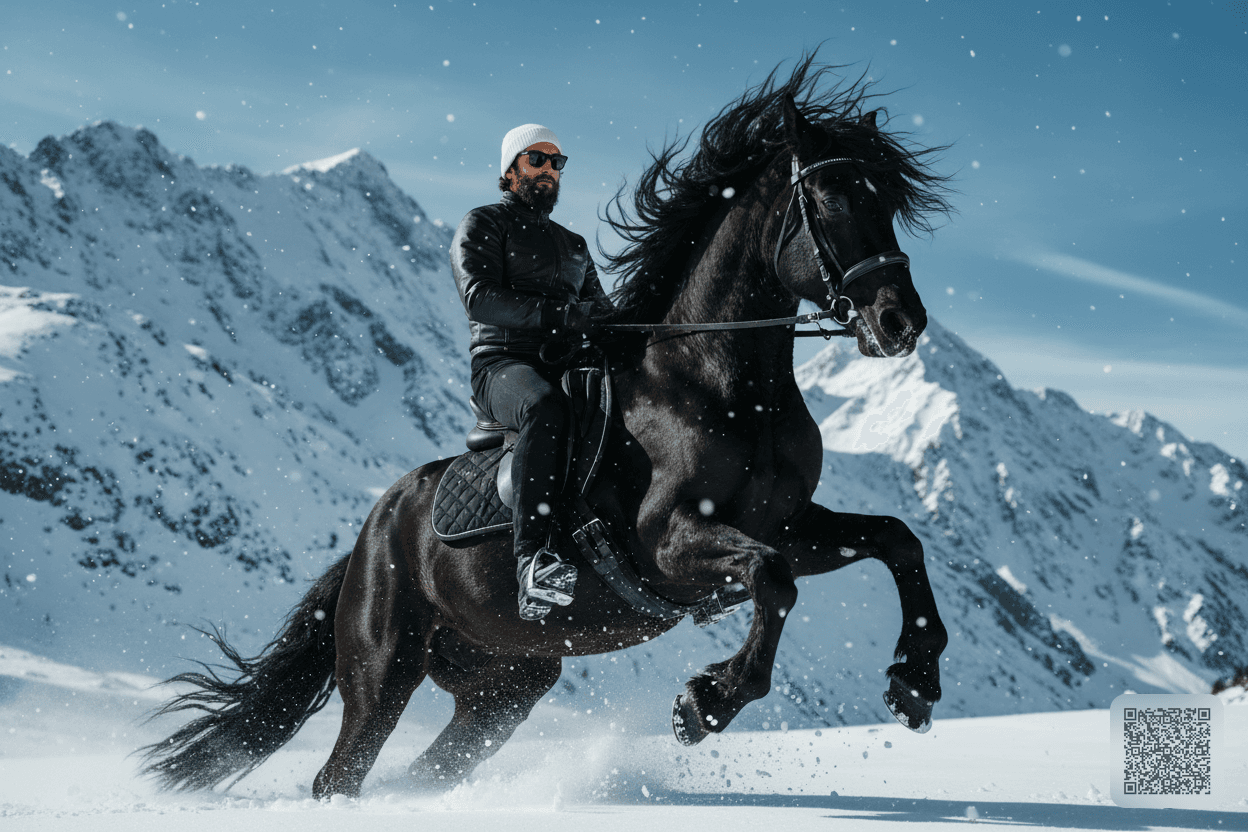 Majestic Black Horse Portrait