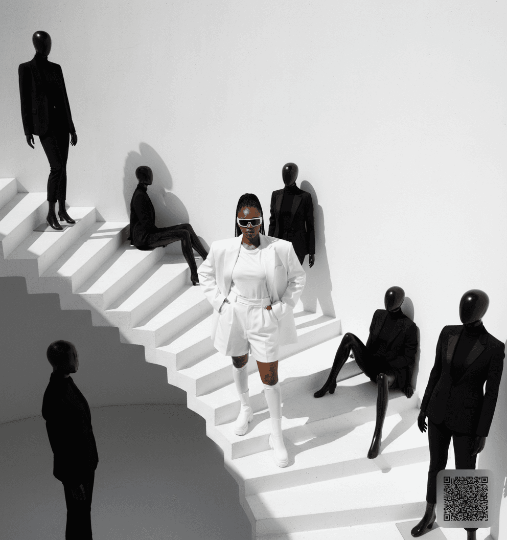 White Suit Fashion Editorial